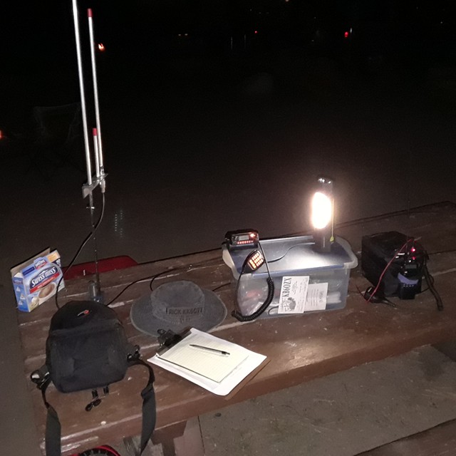 A recent trip camping provided the opportunity to try out a very basic remote setup compared to the usual SKB go box and this was only VHF/UHF on backup battery power.
