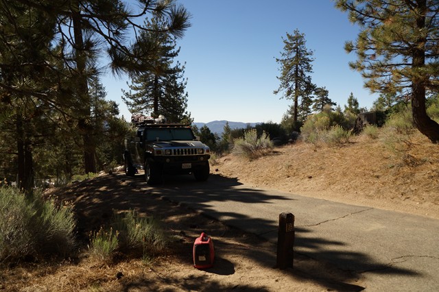 Honda generator powering the Hummer go-box.