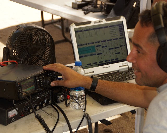 Enjoying the fan, wireless logging and beautiful weather.