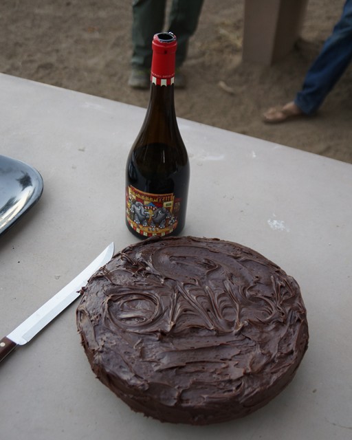The OAUSA triple chocolate cake and select wine of course.