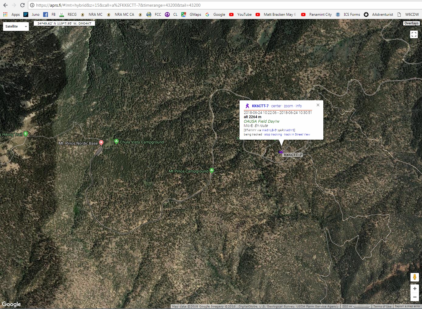 Satellite imagery of the same.