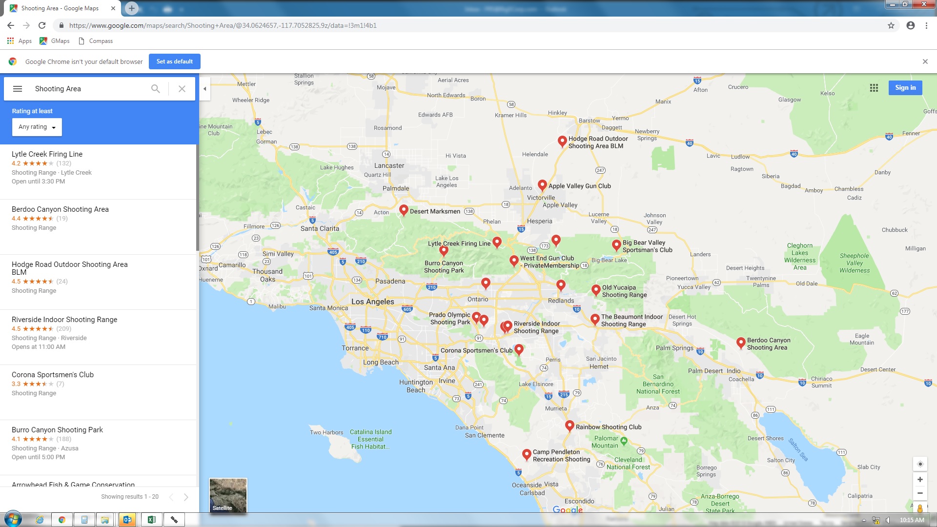 A simple Google Map search may be all you need to get started.