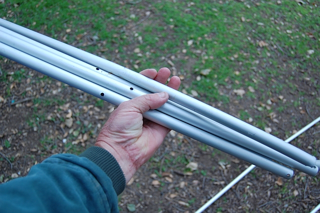 Dismanteled Alum poles from chair