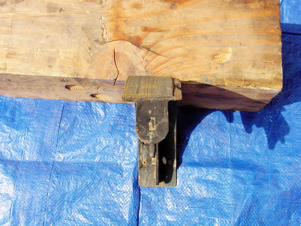 Brake pad  ground down by mud