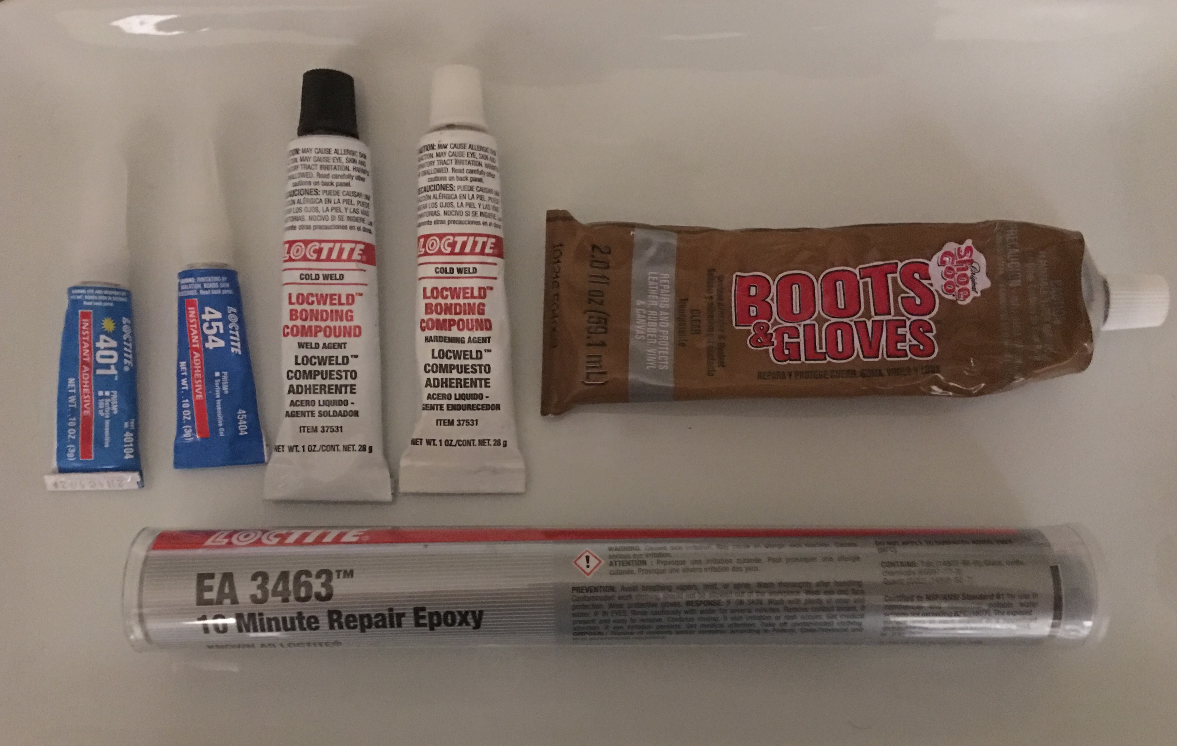 A small selection of adhesive to assist in your repairs.