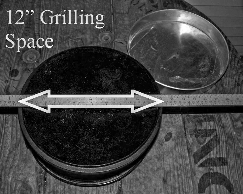 12&quot; of grill space.