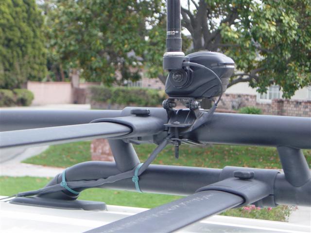 Inboard side of antenna mount