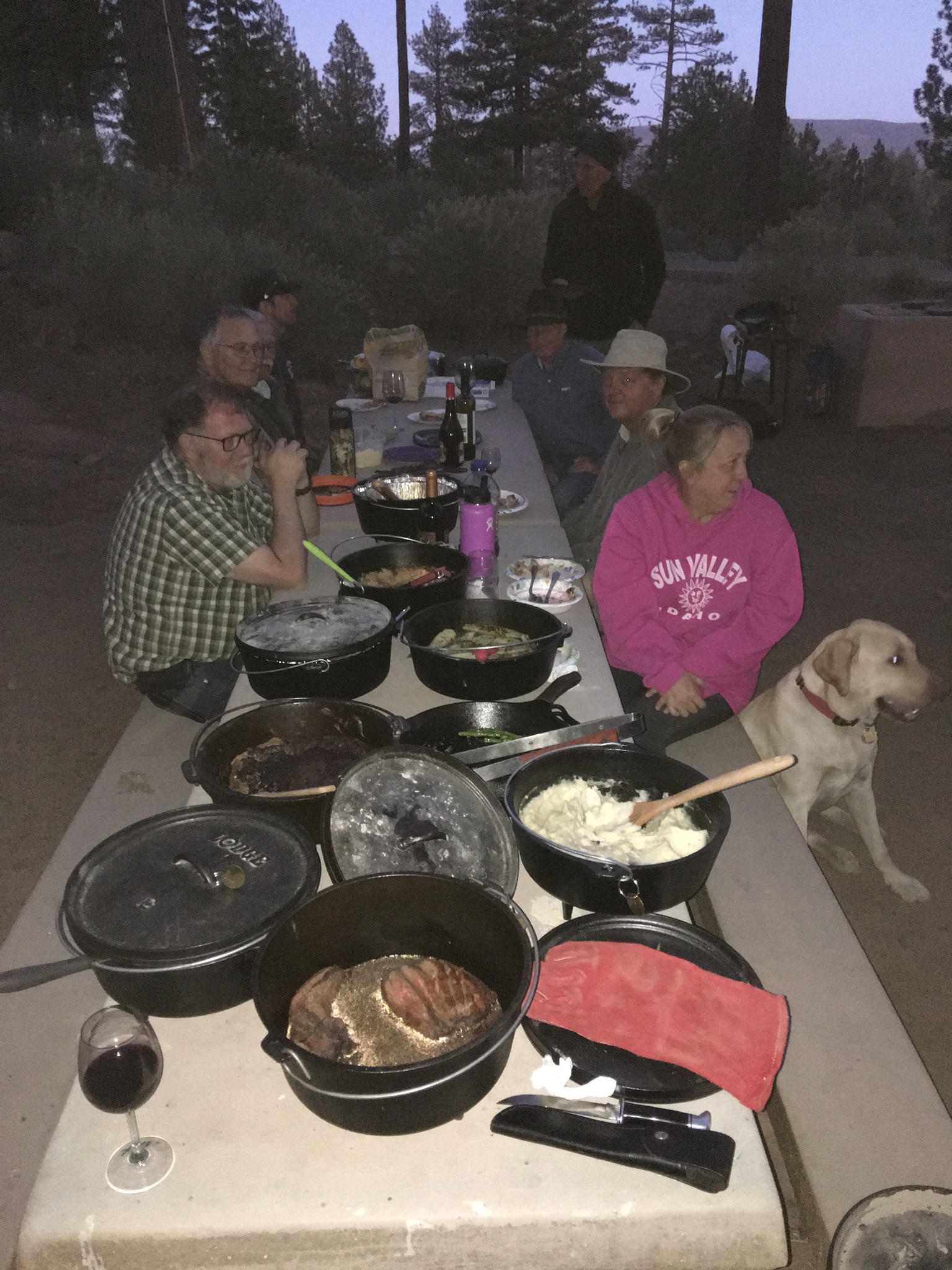 Saturday pot luck and Dutch oven cookoff