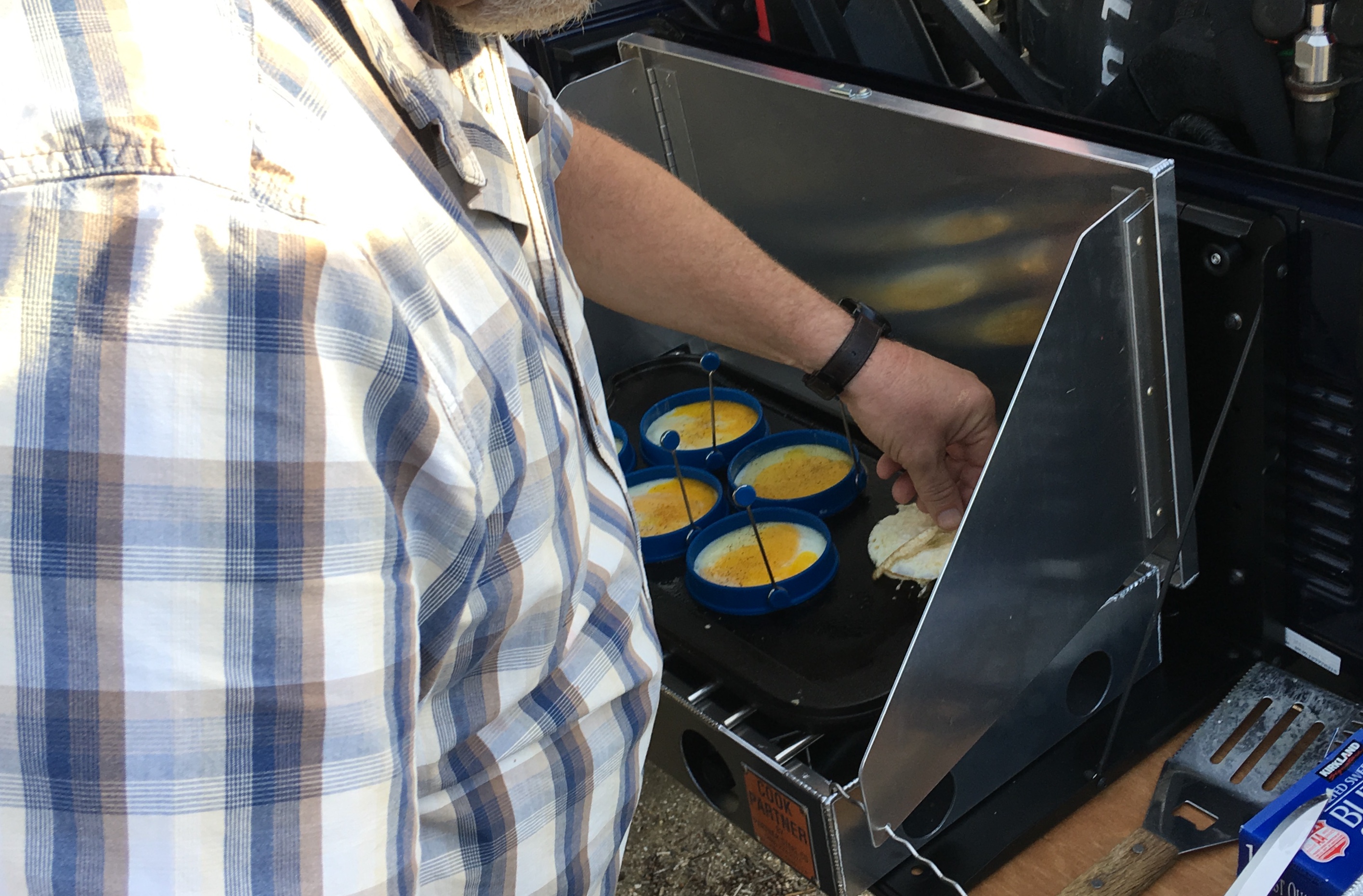 Traditional egg prep.
