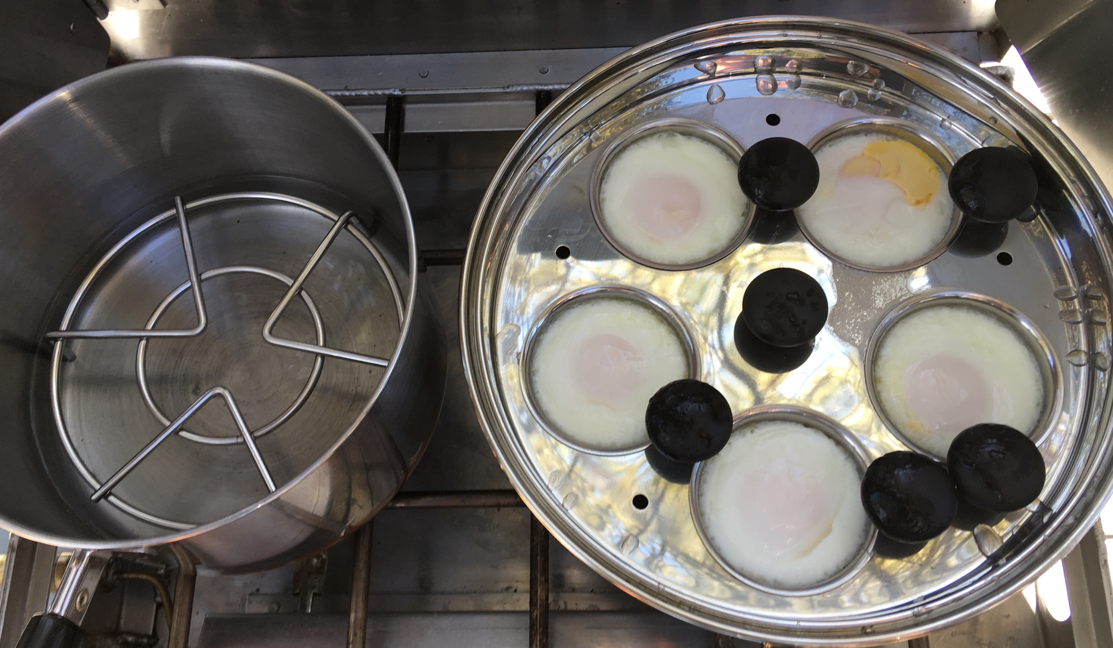 The first batch were kept warm in the camp oven.