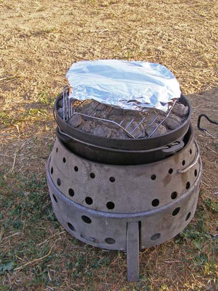 Burritos warm on top of the DO