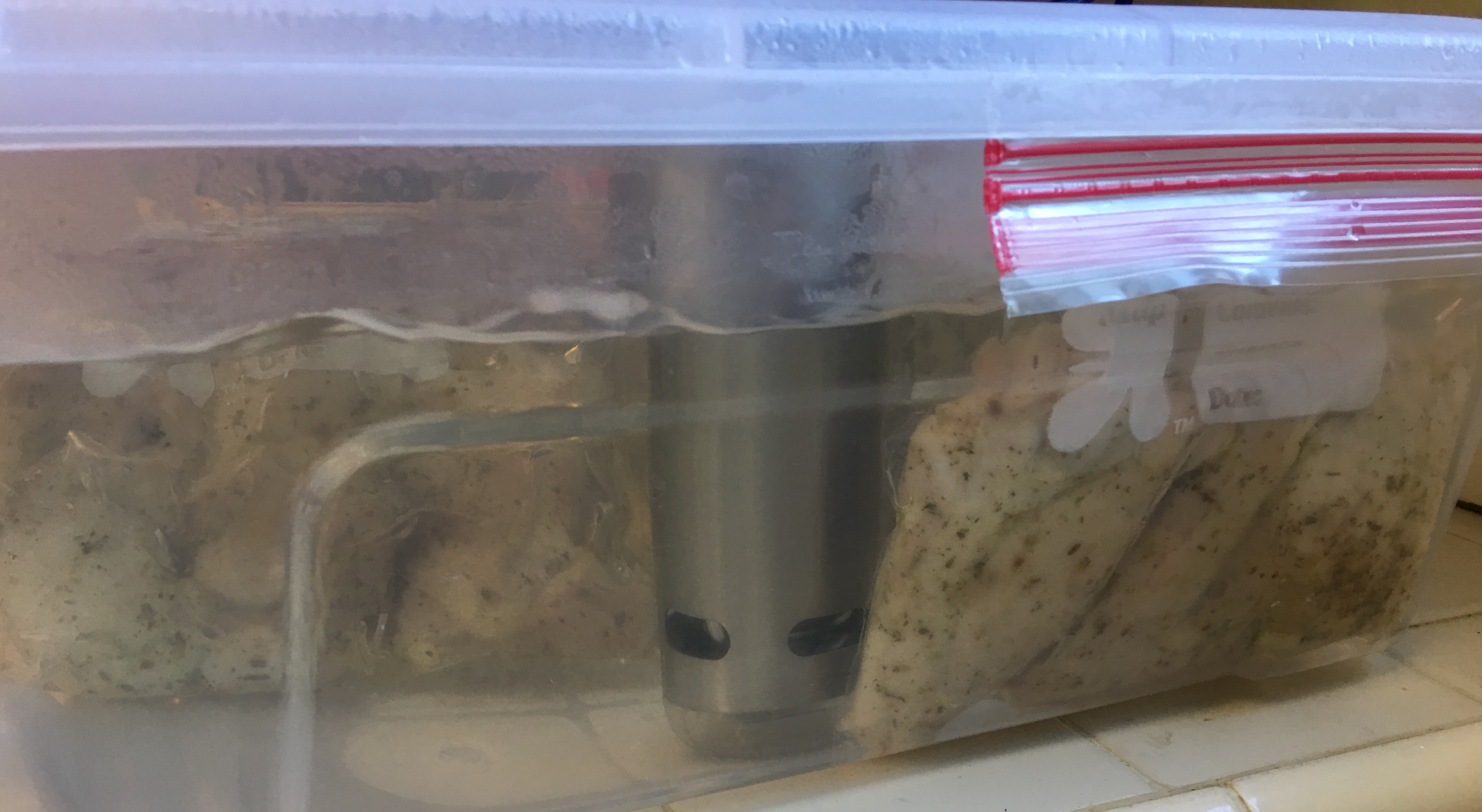 I actually pre cooked enough bourbon chicken to feed about 12 people. It all came with me and because only 4 four of us made it on Thursday, most of it went home with me. I would normally throw this food out but because it was pasteurized, sealed in a bag and kept cold, I finished it off a week later.