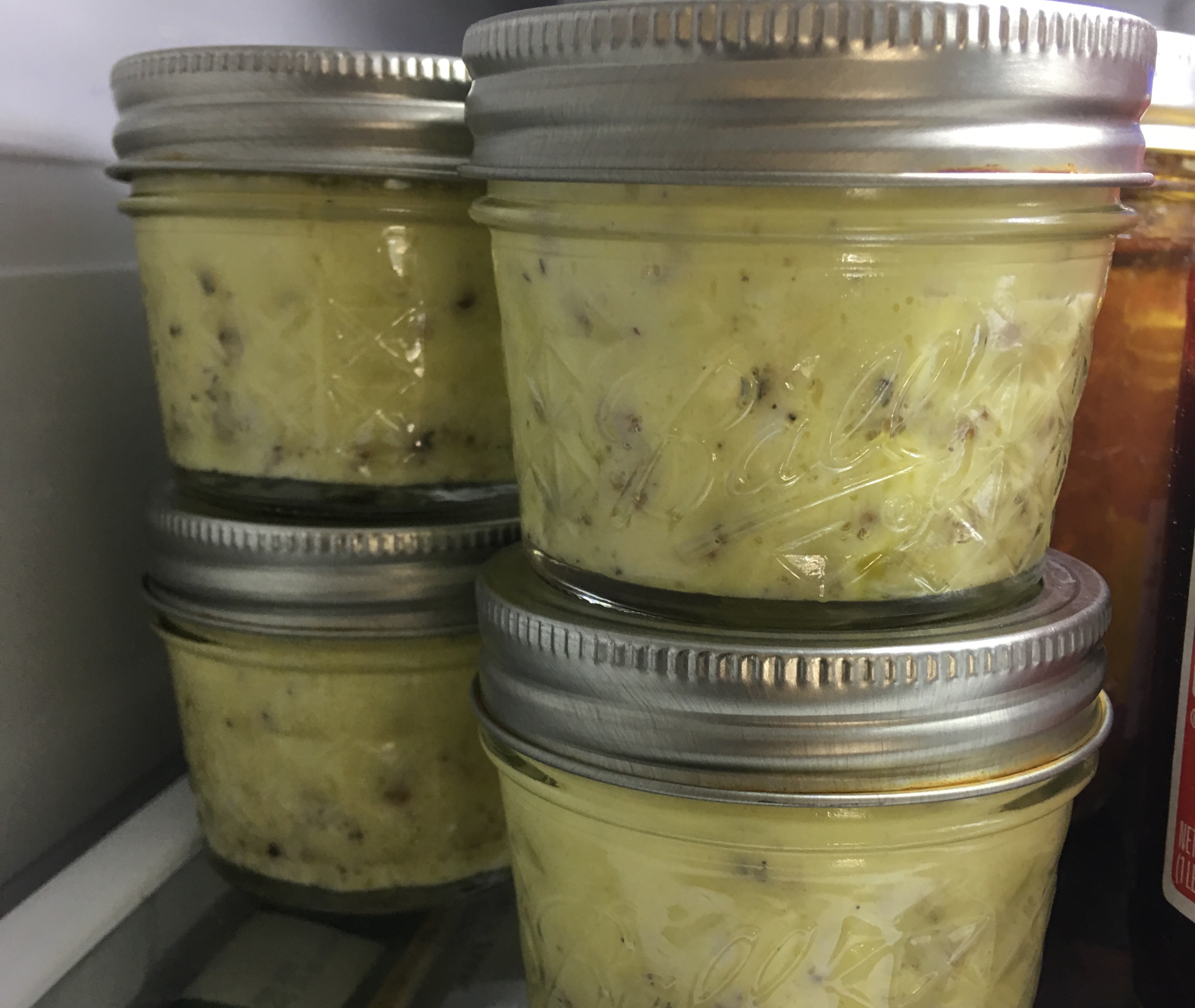 Eggs precooked in water bath for 2 hours at 155 degrees. These will keep for up to two weeks if kept cool.