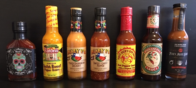 Based on on my observation of the group, the most surprising hot sauces were ones with fruit and herb additions. Numbers 3 Mikey V’s peach habanero delight, number 6 Pickappepa and number 7 Pepplish Provisions Peach Agave Garlic were crowd pleasers.