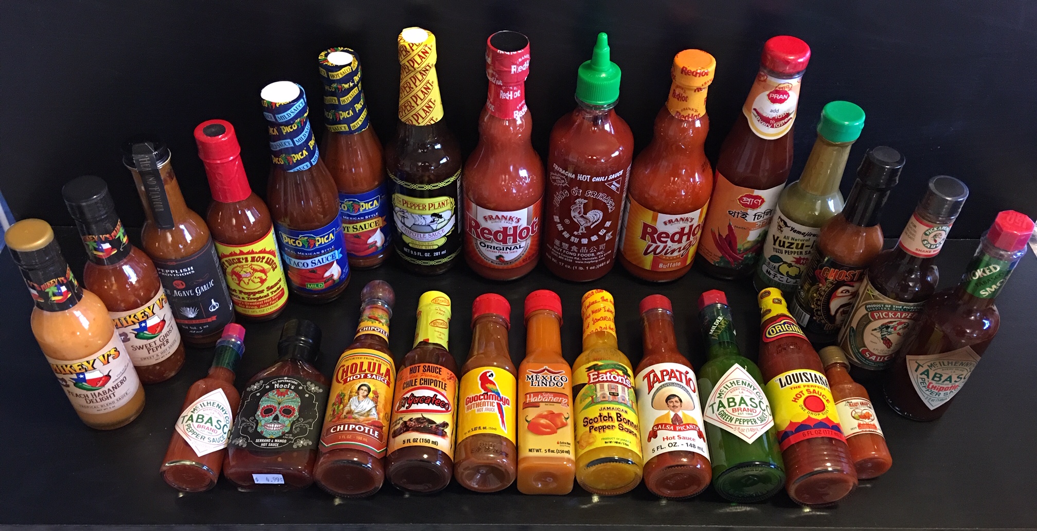 Some of the featured Hot Sauces.