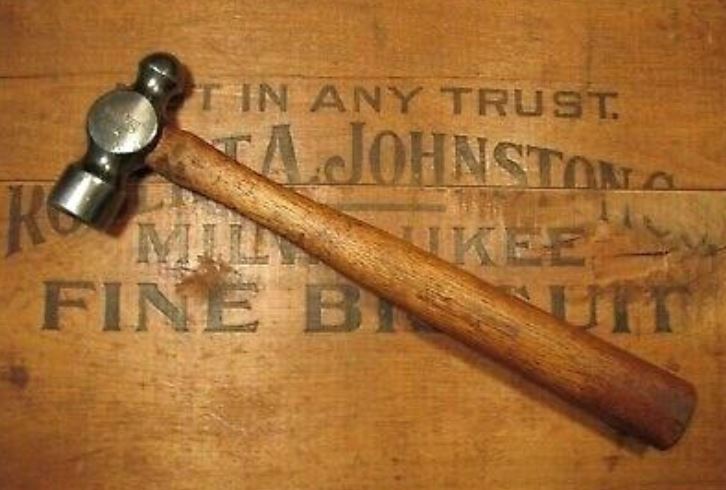 Vintage Plumb Ball Peen Hammer.JPG