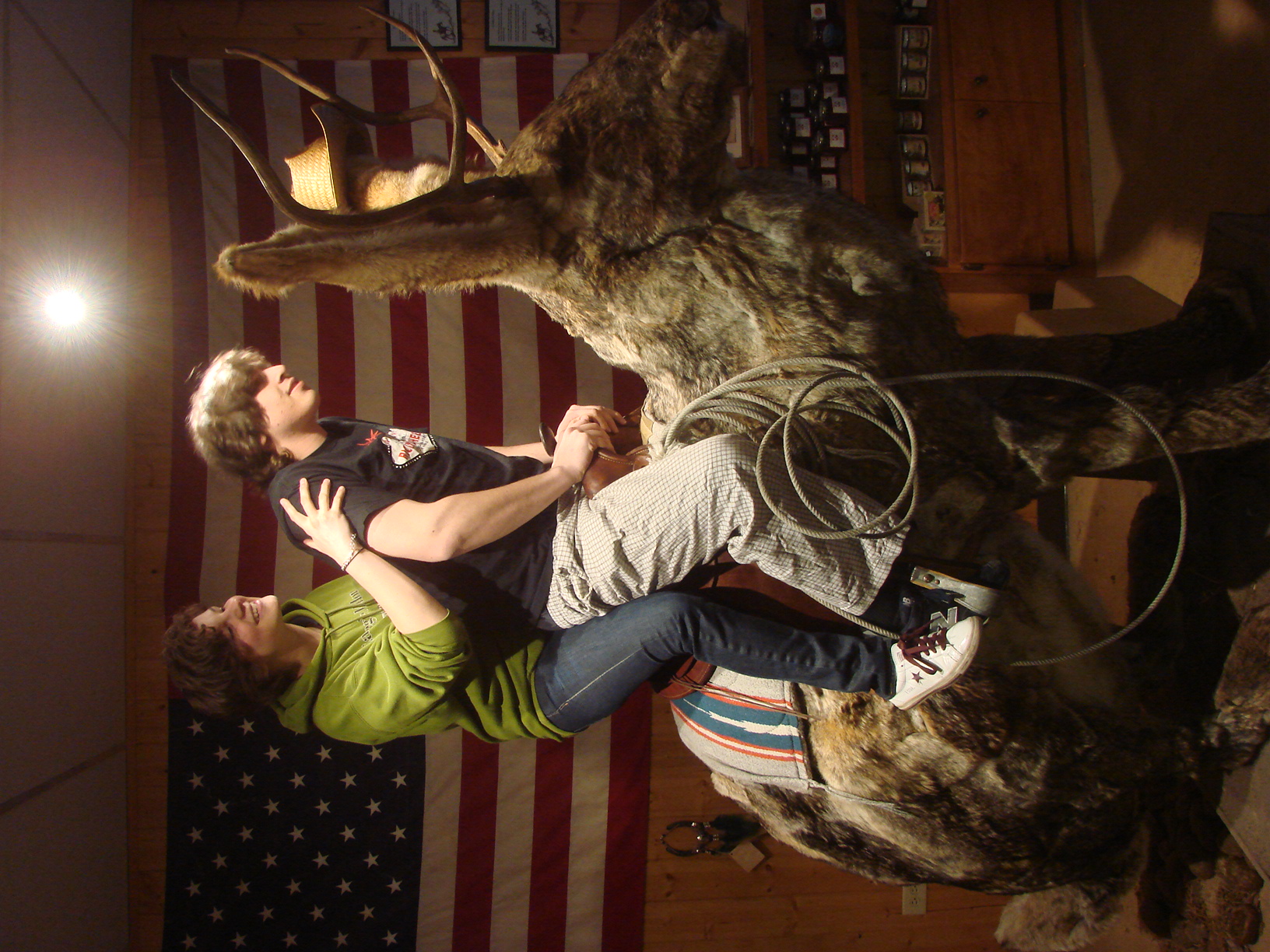My son Doug and his girlfriend Julia riding the elusive Jackalope !!!
