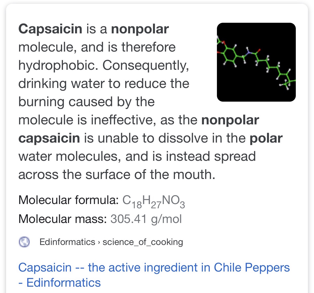 A lesson in chemistry