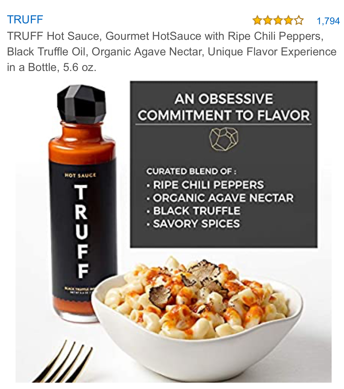 Made with Truffles. A quality sauce and given the lead ingredient, quite expensive