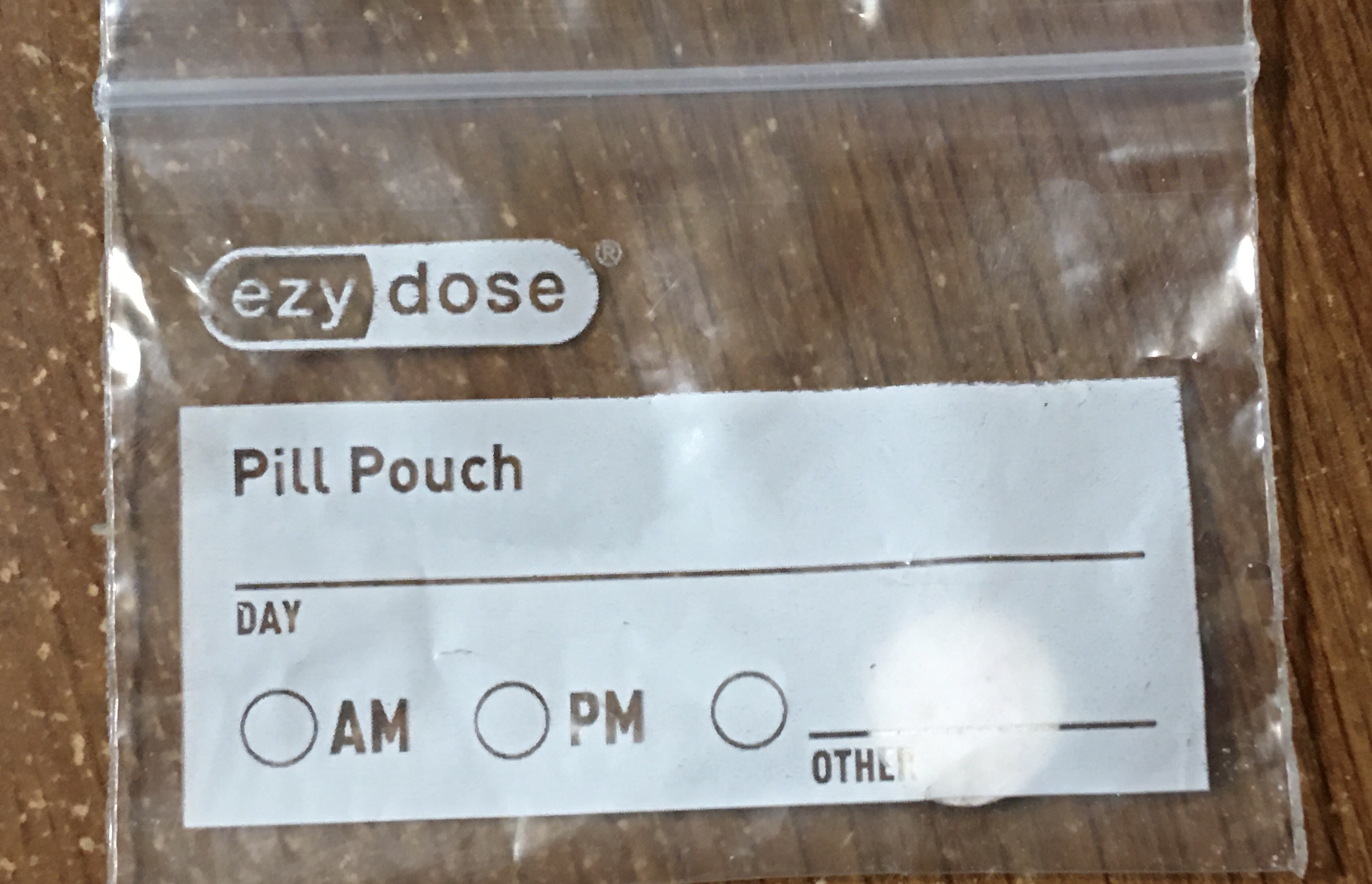 This bag measures 3” x 2” and can be written on.