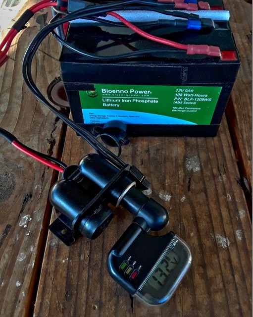 Added 12 volt light plug.