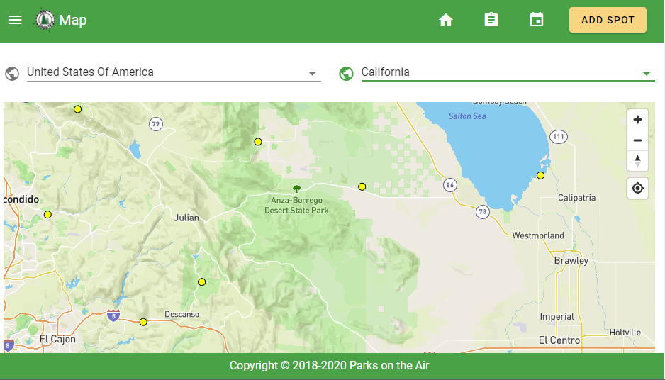 Parks on the Air Map Search