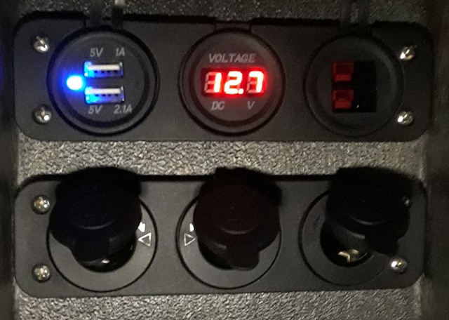 On the left side of the box I have these receptacles available.