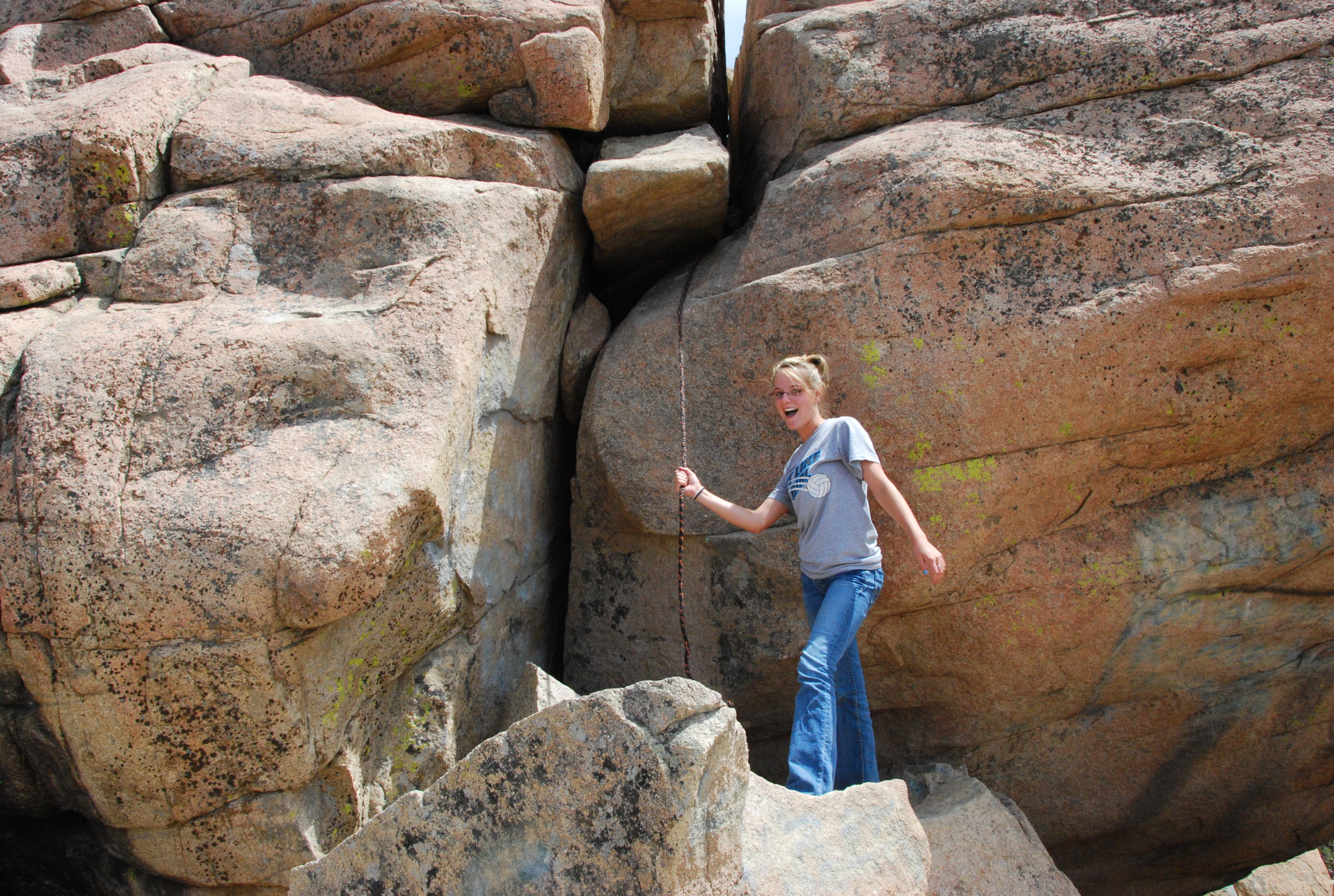 My niece at Pilot Rock.