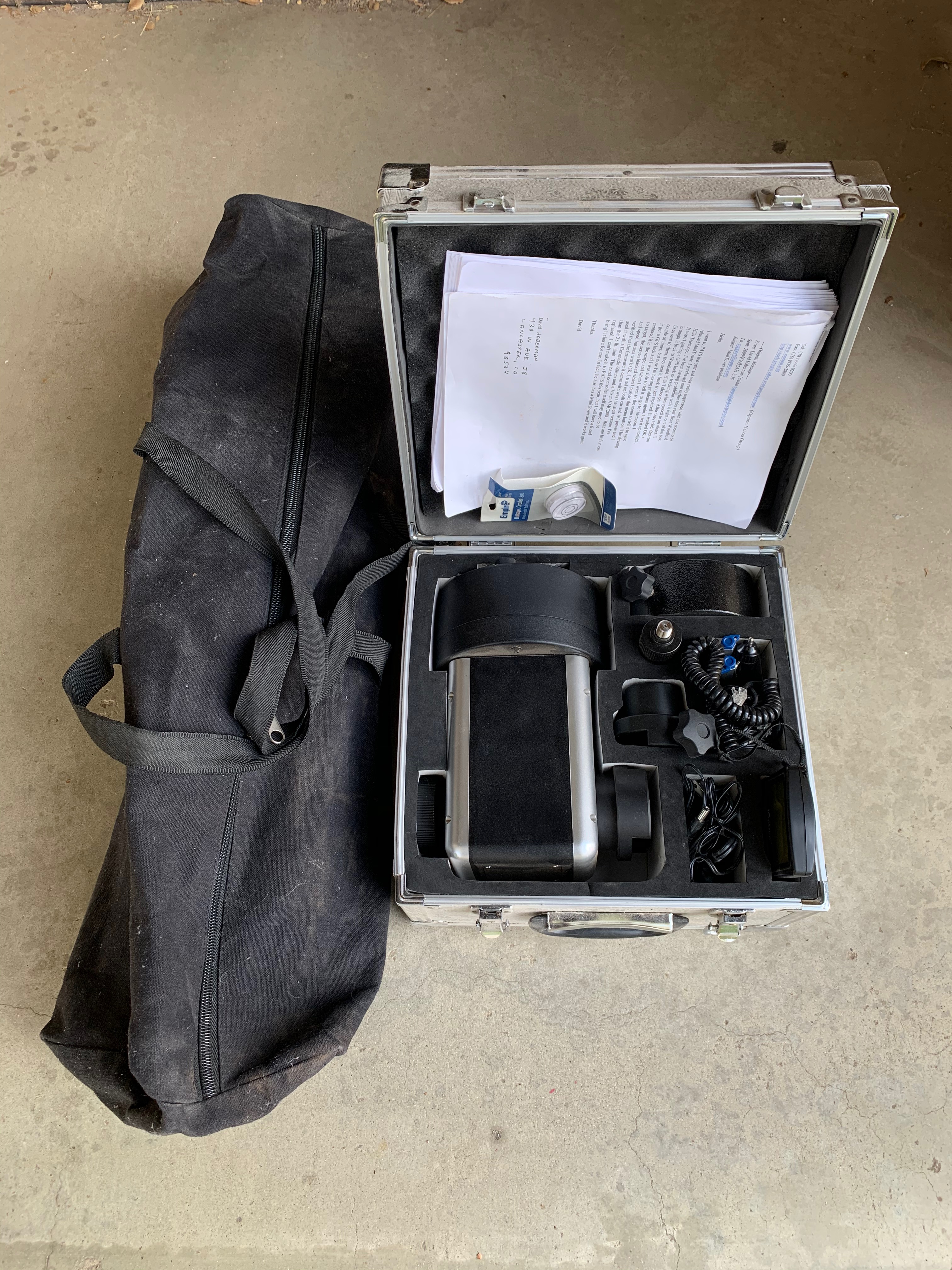 iOptron MiniTower mount in case