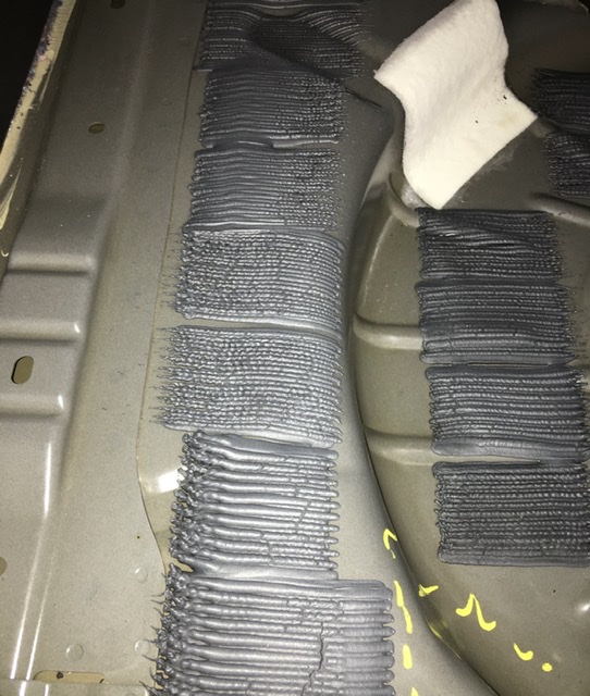 The application of these beads provide stiffness and vibration resistance to a trunk area.