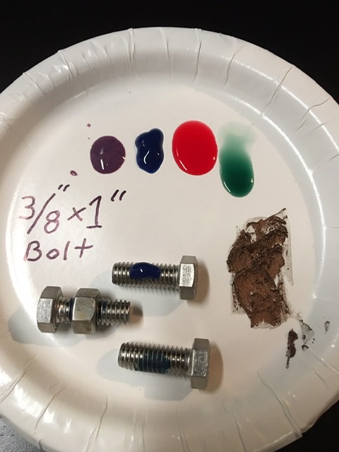 2-3 drops on a 3/8” fastener is sufficient to prevent failure