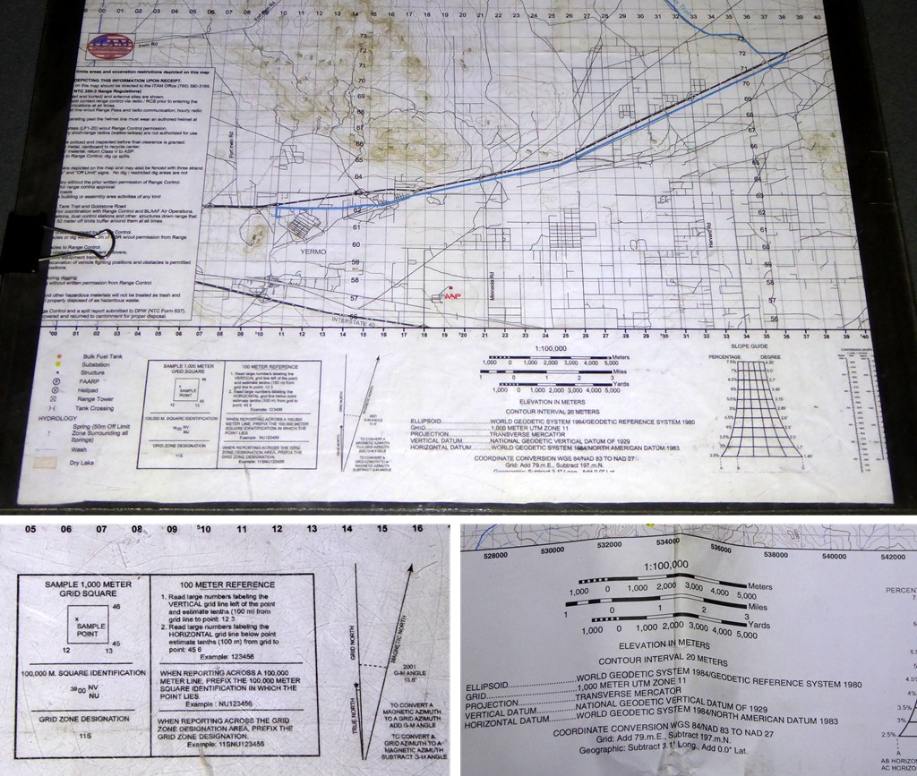 Maps usually contain marginal data that is critical to successful planning and working through the field work where boots met the trail.