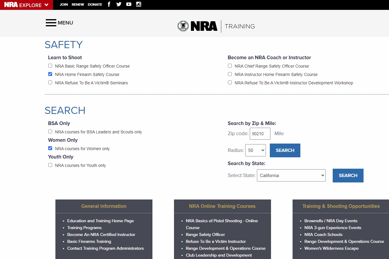 NRA search engine is easily accessed and available to all.