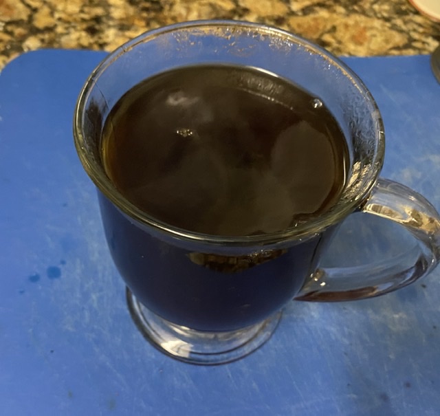 Great cup of home brewed coffee.