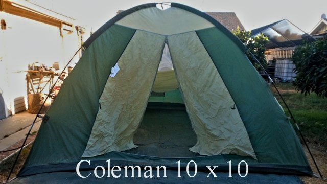 One of our first tents that served us over 15 camping seasons intermixed with other tents and sizes.