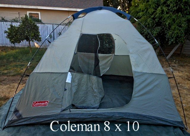 Our smaller tent for a comfortable 2-adults and 2-children.  This is the Afton Canyon monsoon and hail survivor.