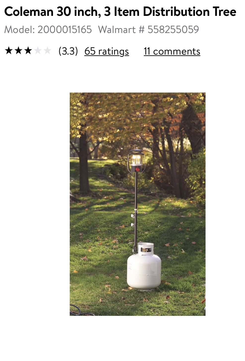 20 lb  propane tank outfitted with post