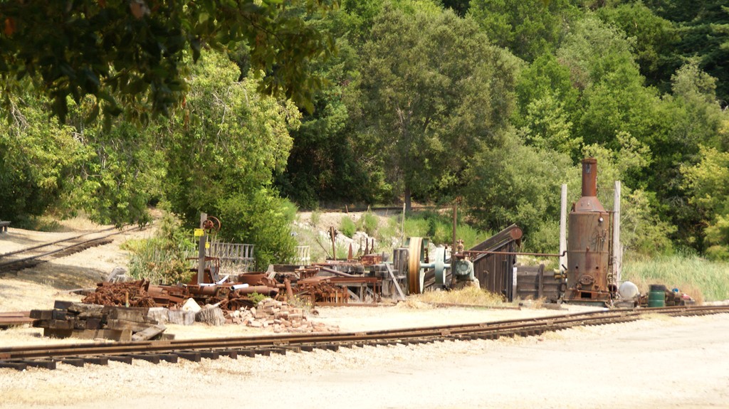 An example of a steam engine used for some other chore besides moving rail cars sits off to the side at the Felton stop.  Steam engines were used for many chores along many of the forgotten railways.