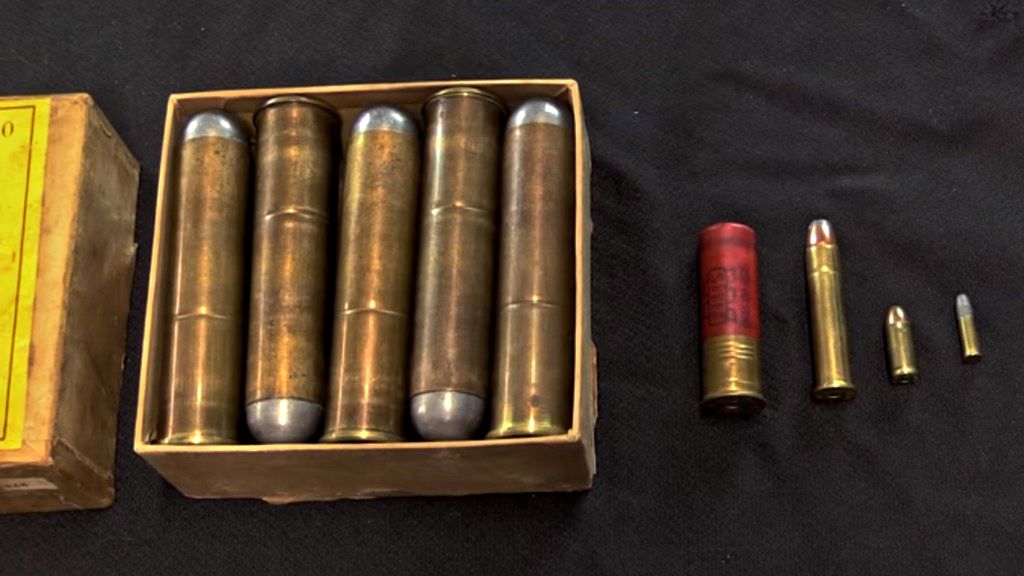 Muzzle Velocity 1340 FPS = 7000 ft lbs of muzzle energy out of an 18-24 lbs rifle; where, in comparison a 12ga = 2600 ft lbs of ME.