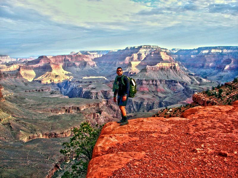 On the way down to Phantom Ranch, Grand Canyon from the Kaibab Trail.