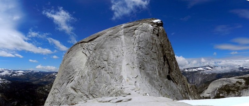 Half Dome from another perspective.  Pulling permits for hikes like this can be very difficult.  High pressure but managed well under the circumstances.