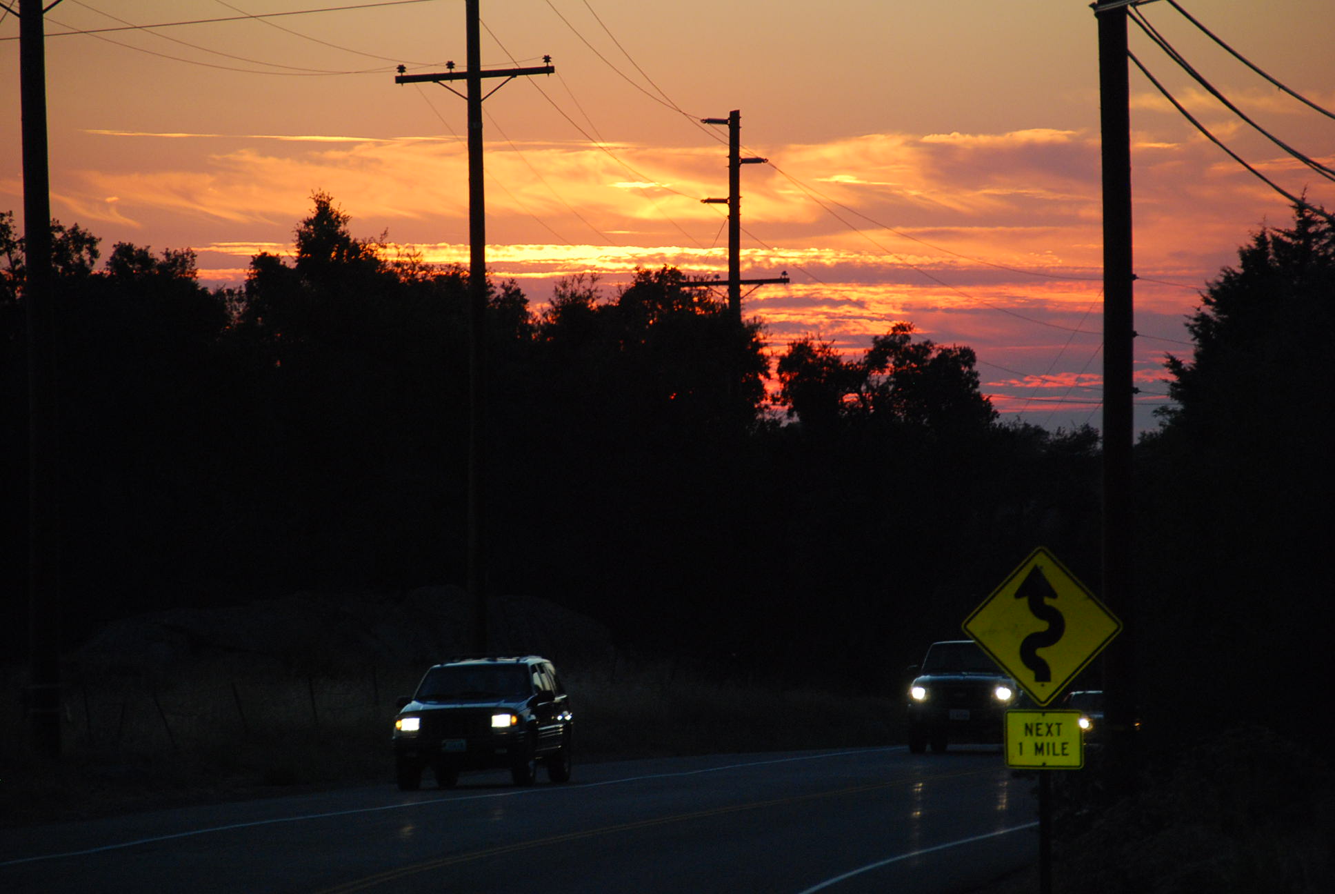 Sunset near Ramona