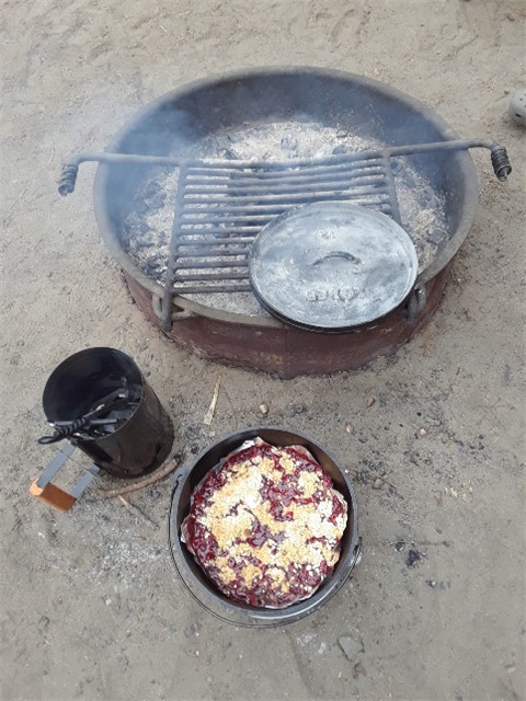 Coal spacing and quantity.  Rotation of Dutch oven...great stuff.