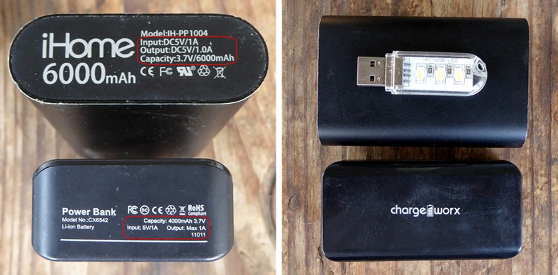 However, this setup takes the prize.  A USB LED light bar that readily adapts to any USB port/power cell, costs less than $1.00 and it is readily available from a company that is ham and electronics oriented, Wired Communications out of Scottsdale, AZ.