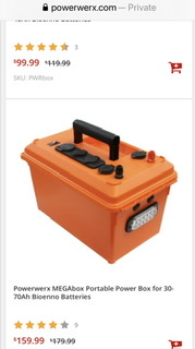 Commercially sold ammo can battery box less battery.