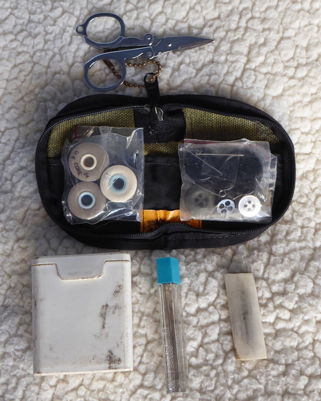A kit that has saved either myself or someone who needed some sewing gear on more than one occasion.