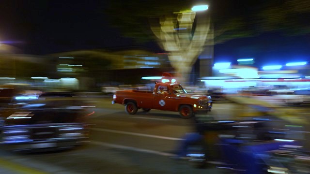 Panning:  This photo provides the action of the truck moving past parked cars.  Panning you follow the subject to &quot;stop&quot; the action of the subject vehicle while everything else becomes blurry.  Wing shooters use this technique to include follow through...not stopping once the trigger is pulled.