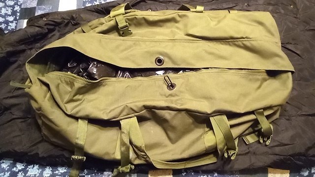 Heavy-duty nylon shell; full length YKK zipper; strong handles; 4-compression straps; locking system (? the effectiveness); special waterproofing liner bag (AKA trash bag)