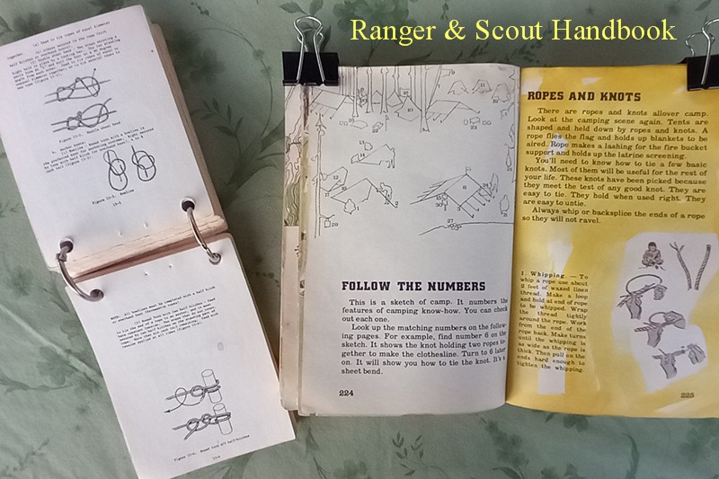The US Army Ranger Handbook (1988) has been updated over the years. Most are good but some versions are better than others. It is the same with the Scout Handbook (1974), I suggest getting the spiral binding as you can see here both handbooks have been through a lot and they are both good "tools of the trade."