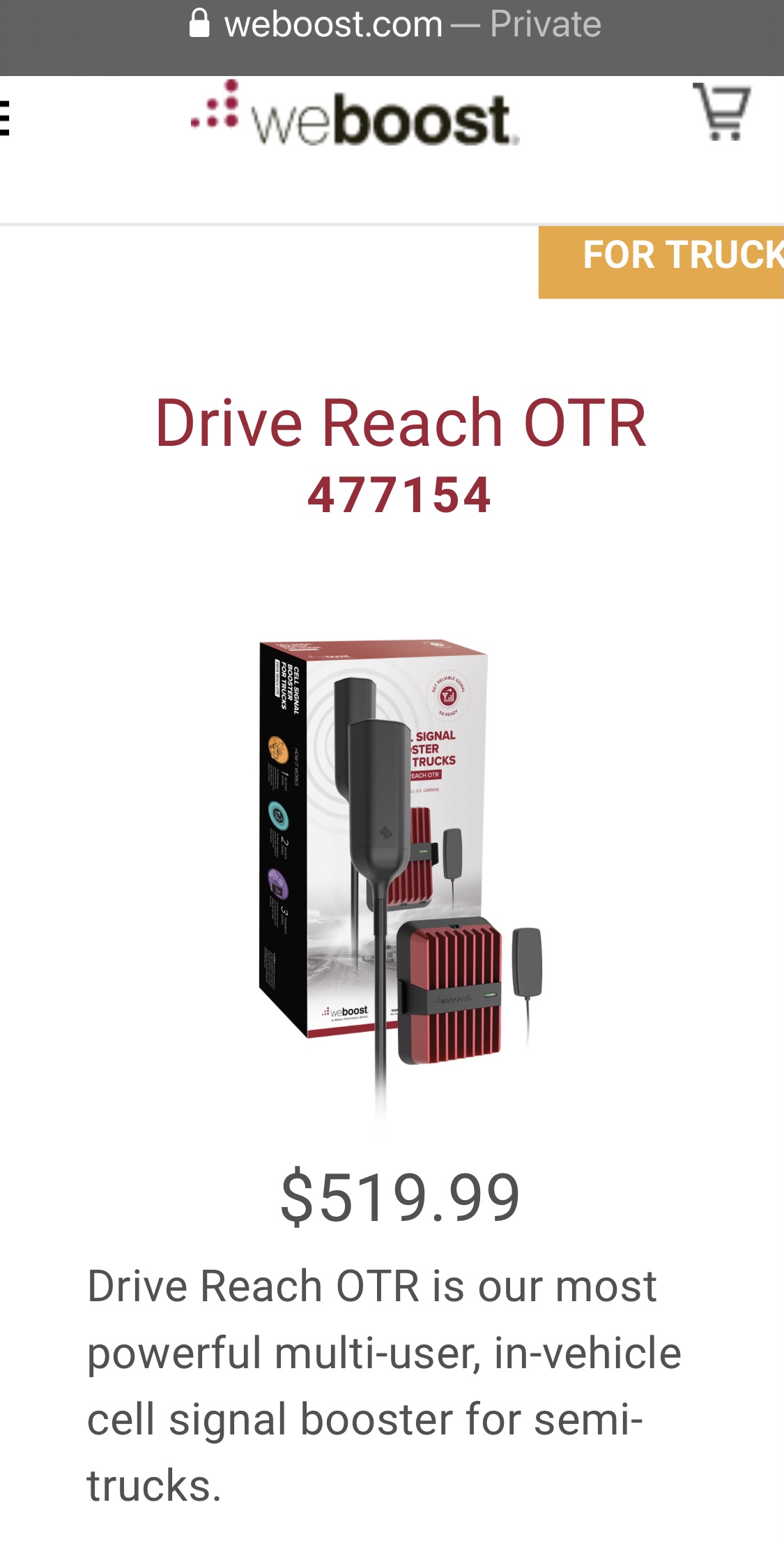 WeBoost Drive Reach OTR